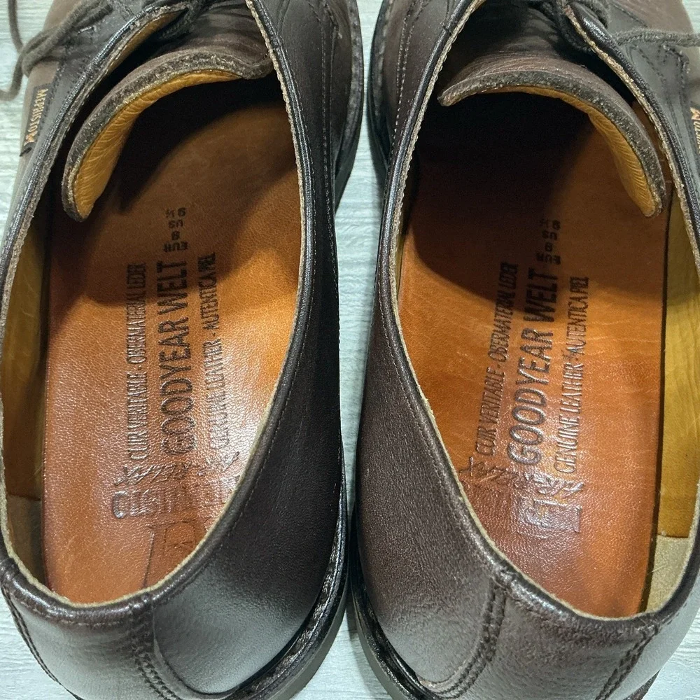 Mephisto Melchior Men's Size US 9.5 Goodyear Welt Brown Dress Shoes Lace Up